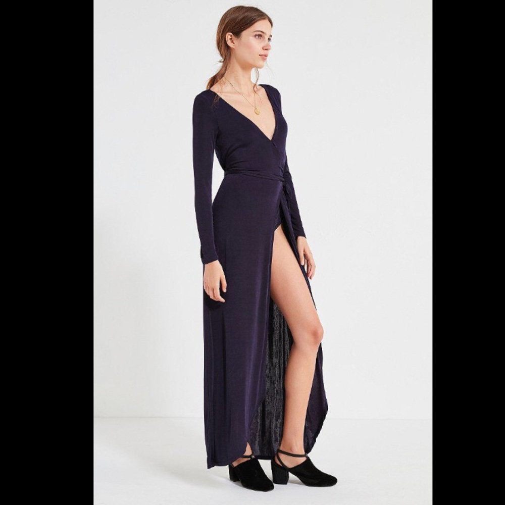 Urban Outfitters Studio Bodysuit Wrap Maxi Dress
